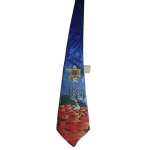 Vintage Designs By A. Rogers Pray For The Peace Of Jerusalem Neck Tie